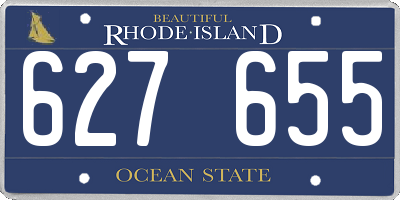 RI license plate 627655
