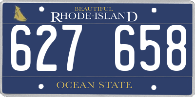 RI license plate 627658