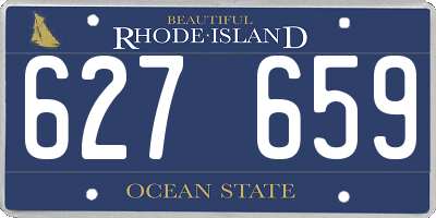 RI license plate 627659