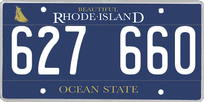 RI license plate 627660