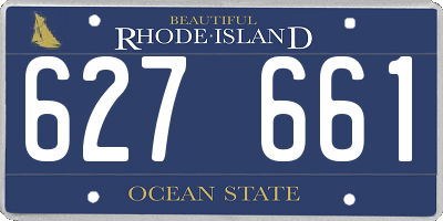 RI license plate 627661