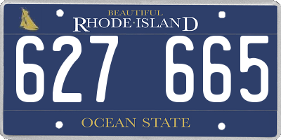 RI license plate 627665