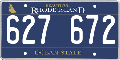 RI license plate 627672