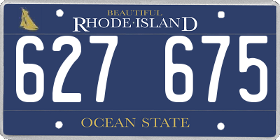 RI license plate 627675