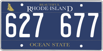 RI license plate 627677