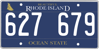 RI license plate 627679