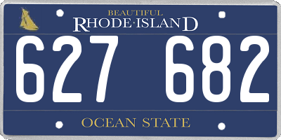 RI license plate 627682