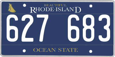 RI license plate 627683