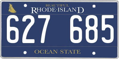RI license plate 627685