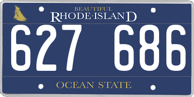RI license plate 627686