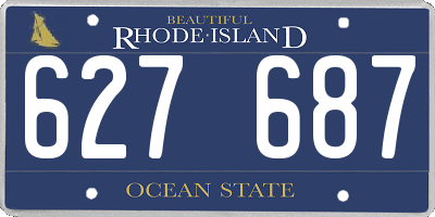 RI license plate 627687