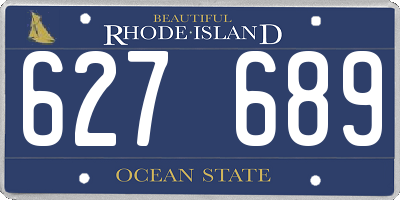 RI license plate 627689