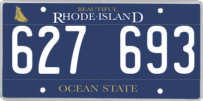 RI license plate 627693