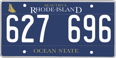 RI license plate 627696