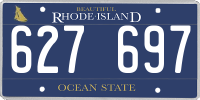 RI license plate 627697