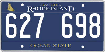 RI license plate 627698