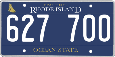 RI license plate 627700
