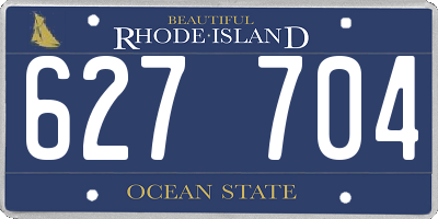 RI license plate 627704