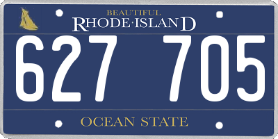 RI license plate 627705