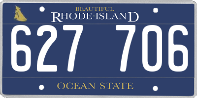 RI license plate 627706