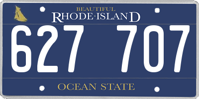 RI license plate 627707