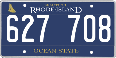 RI license plate 627708