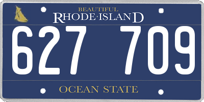 RI license plate 627709