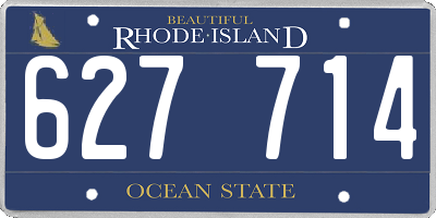 RI license plate 627714