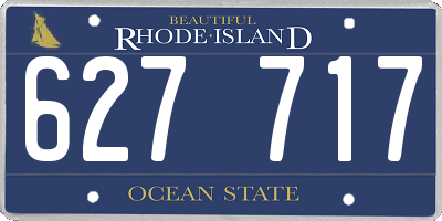 RI license plate 627717