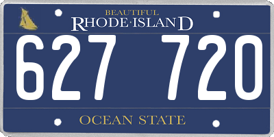 RI license plate 627720
