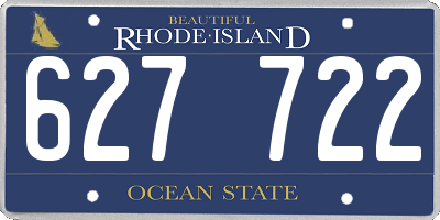 RI license plate 627722