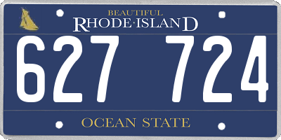 RI license plate 627724