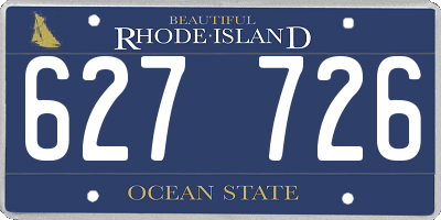 RI license plate 627726