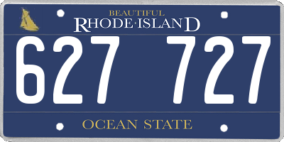RI license plate 627727