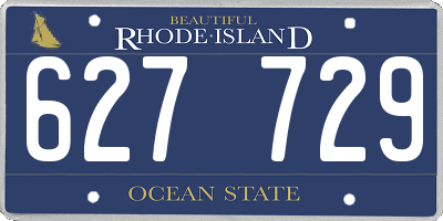 RI license plate 627729