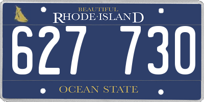 RI license plate 627730