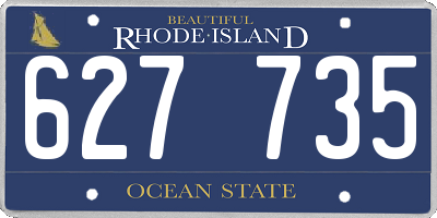 RI license plate 627735