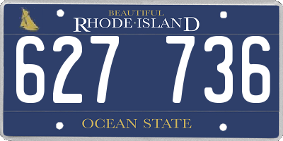 RI license plate 627736