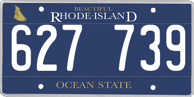 RI license plate 627739