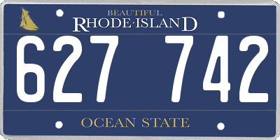 RI license plate 627742