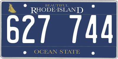 RI license plate 627744