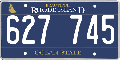 RI license plate 627745