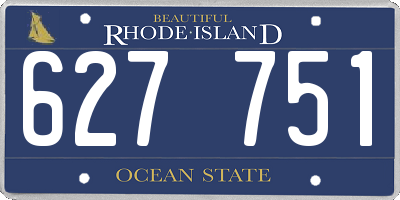 RI license plate 627751