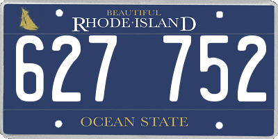 RI license plate 627752