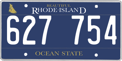 RI license plate 627754