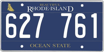 RI license plate 627761