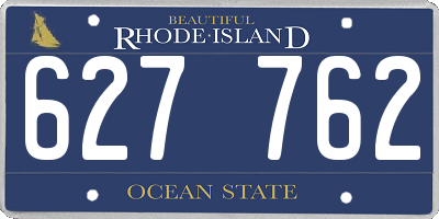 RI license plate 627762