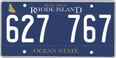 RI license plate 627767