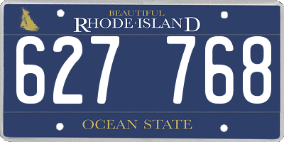 RI license plate 627768