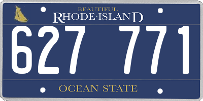 RI license plate 627771